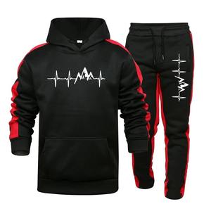 Chándal para hombre Gran oferta Otoño Invierno Hombres Conjunto de dos piezas al aire libre Ropa deportiva Pantalones de chándal Sudadera con capucha Moda Cómodo Casual Jogging - Product Image 3