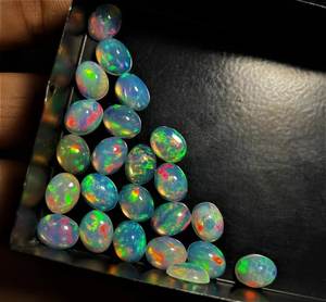 โอปอลเอธิโอเปียทรงรีแบบคาโบชอง ขนาดผสม คุณภาพดีที่สุด หลากสี ประกายไฟ ล็อตพลอยหลวม แท้ 100% สำหรับทำเครื่องประดับ - Product Image 4