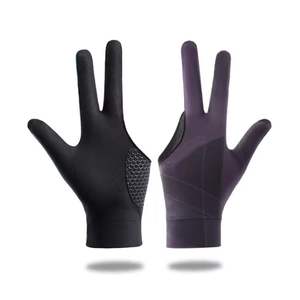 Guantes de billar antideslizantes de 3 dedos cómodos unisex logotipo personalizado diseño de billar transpirable para ciclismo deportes al aire libre - Product Image 1