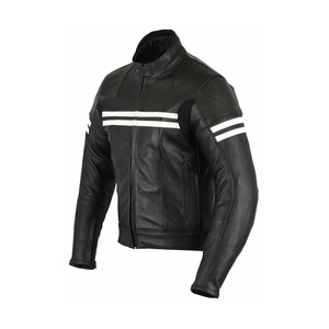 Wholesaler Men's Fashion Genuine Leather Jacket with Zipper <b>Quilted</b> Winter Jacket Featuring Sheep Fur on Sale - Product Image 3