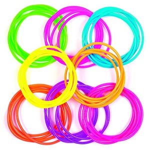 Haiwin Party 80s Colorful Neon Jelly Bracelets Rétro <span class=keywords><strong>Rock</strong></span> Pop Star Rainbow Disco Jelly Neon Gel Bracelets Extensibles Bandes - Product Image 5