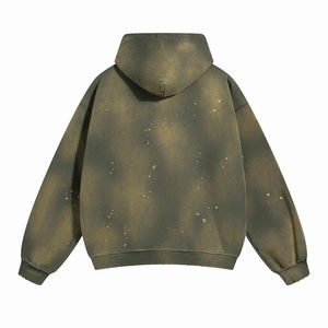 OEM personalizado de alta calidad de algodón Sun Faded lavado de impresión sudaderas con capucha de los hombres de estilo único otoño ropa de calle Material de alta calidad - Product Image 4