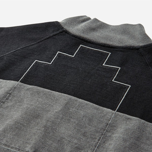 Elegante sudadera con media cremallera en bloque de color para hombre, hecha de tela de mezcla de algodón suave para una comodidad y durabilidad perfectas - Product Image 3