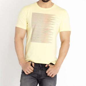 Venta al por mayor en stock hombres Fitness impreso camisetas de manga corta 100% algodón personalizado Ringer Crew camiseta para entrenamientos de gimnasio - Product Image 4