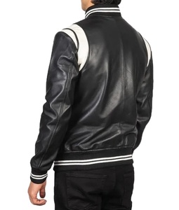 Comprar 2025 personalizado OEM de alta calidad chaqueta de cuero Varsity con chenilla bordada invierno Streetwear deportes chaquetas de Bombardero - Product Image 2