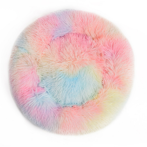 China Wholesale Faux Fur <b>Plush</b> Washable Portable Folding Warm Fancy Floral <b>Cat</b> Bed for Large <b>Cats</b> - Product Image 2