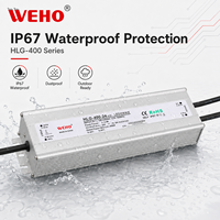 Boîtier en aluminium entièrement protégé Refroidissement naturel Garantie de 2 ans HLG-400-48 400W 8.3A 48V Alimentation électrique à découpage AC/DC
