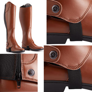 Calidad profesional Fábrica Venta al por mayor Custom Horse Leather Chaps Low Moq Color sólido Cómodo Nueva moda Montar Hombres Leather Chaps - Product Image 6