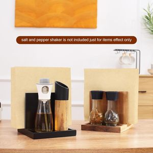 Servilletero de madera para Salero y pimentero Caddy adecuado para cocina, restaurante, bar, oficina, fiestas, decoración del hogar - Product Image 3