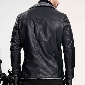 Veste d'hiver en cuir de mouton pour hommes, conçue pour une durabilité, une chaleur et une performance fiable par temps froid. - Product Image 6