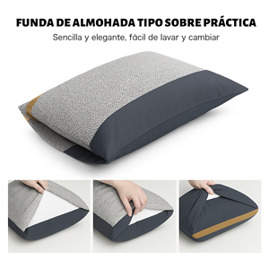 Juego de Funda Nórdica Moderna a Rayas con Cierre de Cremallera, 100% Poliéster Tejido, con Funda de Almohada, Suave y Transpirable para un Sueño Reparador, Uso Doméstico - Product Image 3