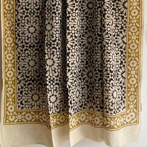 100% coton léger main bloc imprimé écharpe Jaipur traditionnel Boho Chic écharpe artisanale à la main doux coton écharpe - Product Image 1