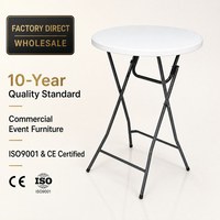 Table de pub portable moderne, ronde et pliable, pour les lieux de mariage, les restaurants et les bars à domicile