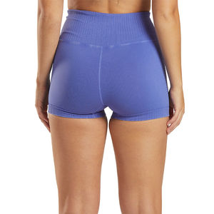 Venta al por mayor de pantalones cortos deportivos de cintura alta medias de gimnasio Levantamiento de botín Legging Activewear Yoga corto sin costuras para las mujeres Servicio OEM - Product Image 3
