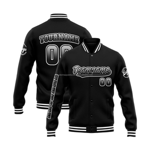 Veste universitaire de luxe en laine et cuir, broderie personnalisée, manteau Letterman haut de gamme pour la vente en gros - Product Image 1