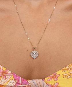 Nouveauté Collier pendentif en diamant moissanite certifié GRA VVS avec cœur en or 14 carats Bijoux fins à la mode à prix de gros - Product Image 2