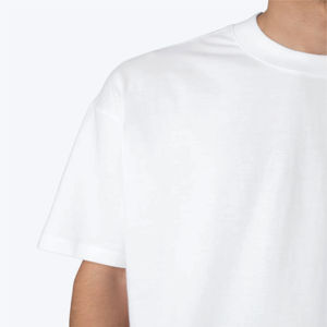 Vente chaude coupe décontractée 100% coton t-shirts pour hommes blanc avec poche avant goutte épaule Style fabriqué au Pakistan - Product Image 5