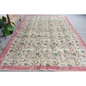 พรม10.5ft สไตล์วินเทจขนาดใหญ่7.1ชิ้น X พรมตุรกีพรมขนสัตว์สีชมพูทำด้วยมือพรมปูพื้นในห้องดีไซน์โถงทางเดินทรงสี่เหลี่ยม - Product Image 4