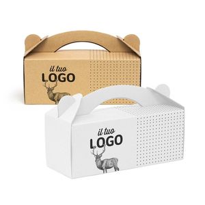 Caja de Cartón Reciclado Personalizada con Asa, 25x10x10 cm, Laminación Brillante - Product Image 2