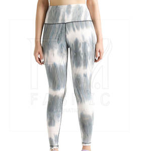 Best Selling Women's Summer Yoga Leggings 100% Cotton Breathable Knitted Fabric with Custom <b>Patches</b> Made in Pakistan - Product Image 1