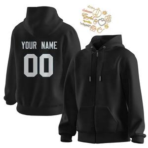 Sweat à capuche clouté zippé noir Grunge Zip Cross Pendant - Product Image 3