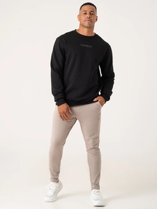 Sweat-shirts noirs Sweat-shirt vintage lavé Sweat-shirt pour homme 100% coton Streetwear Sweat-shirt surdimensionné Sweat-shirt délavé à l'acide Sweat-shirt à épaules tombantes pour homme - Product Image 2