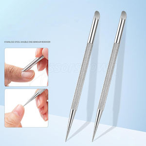 Empujador de uñas de cutícula de doble extremo, herramienta profesional de acero inoxidable para limpiar y dar forma a uñas y uñas de los pies - Product Image 6