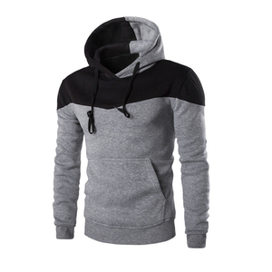 Haute qualité solide couleur personnalisée à manches longues sweats à capuche hommes surdimensionné confortable deux tons marque privée à capuche pour adultes - Product Image 5