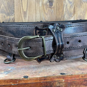 Ceinture Larp en cuir marron effet vieilli Accessoire de base Inspiré par The Witcher et Dungeon's and dragons - Product Image 6