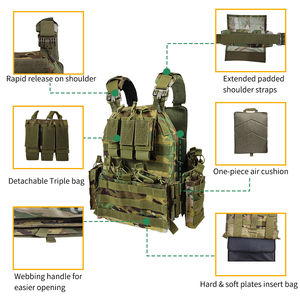 Chaleco Táctico Estándar TACHTICAL de Alta Calidad, 500D Cordura Nylon, Portaplacas Táctico Adaptable, Cómodo y Ligero - Product Image 6