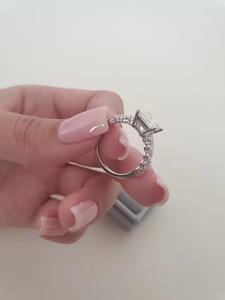 แหวนแต่งงานสีทอง14K 3.0CTW เจ้าหญิงตัดห้องปฏิบัติการการหมั้นของเจ้าสาวเครื่องประดับชั้นดีสำหรับปาร์ตี้แหวนทองคำแท้14K - Product Image 4