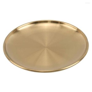 Copper Round Serving <b>Plate</b> for Home Hotel Restaurant <b>and</b> Dinnerware Serving <b>Plate</b> Gold Color Customized Size Food Serving <b>Plates</b> - Product Image 5