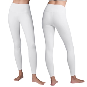 Ladies V Cross Waist Yoga Pants Ruched Skinny High Rise Tummy Control Quick Dry Solid Spandex/Nylon Workout <b>Leggings</b> - Product Image 1