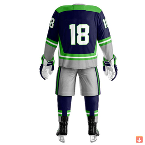 Tenues de hockey sur glace pour équipes sportives dynamiques, tissu respirant, coupe confortable, construction durable, look élégant, ensembles d'équipe personnalisés - Product Image 4
