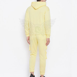 ชุดวอร์มสีพื้นสำหรับผู้ชายชุดวอร์มคอปก - Product Image 4