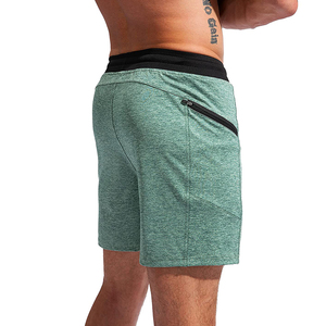 Pantalones cortos de gimnasio personalizados para hombre para entrenamiento Joggers de malla transpirable Patrón sólido Ropa deportiva para correr Servicio OEM disponible - Product Image 5