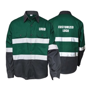 Camiseta de Seguridad Reflectante con Logotipo Personalizado, de Algodón, con Franja Reflectante, para Manga Larga, Ropa de Trabajo de Alta Visibilidad, Certificación BS, Transpirable, para Construcción - Product Image 2