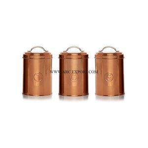 <b>Set</b> of 4 Gold Polished Hammered Solid Brass Food Storage Containers Different Sizes Metallic New Look Fancy <b>Canisters</b> in India - Product Image 2