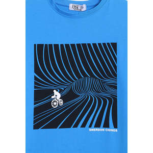 Camiseta gráfica orgánica Diseñador Corte Estilo de costura Hilo teñido Serigrafía Comprimido 240gsm Tela Peso Impreso Camisetas - Product Image 2