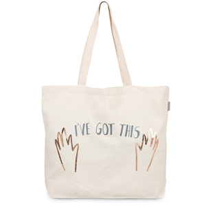 Bolsa de Mano de Lona de Algodón de 12 oz con Asas y Patrón Geométrico, Opción de Logotipo Personalizado, Marca Avior - Product Image 1