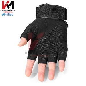 Gants tactiques de sport en cuir à deux doigts, respirants, ajustement universel, logo OEM, adhérence optimale pour la chasse - Product Image 3