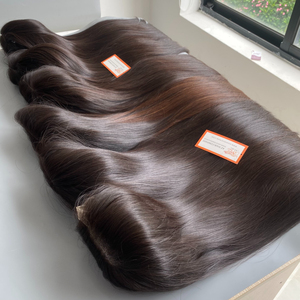Ready to Ship Double Drawn Raw Vietnamese Human Hair Extensions Silky Smooth <b>Brown</b> Black <b>Wig</b> with Wave Style Price Bundle - Product Image 3