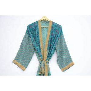 Robe Kimono en soie faite à la main, motif Floral, Robe longue de plage pour femmes, nouvelle collection - Product Image 4