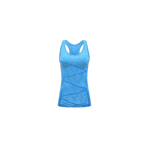 Débardeurs basiques pour femmes Sports d'été Gym Gilets d'entraînement musculaire Plain Ladies Sleeveless O Neck Gym Wear Tricoté Méthode de tissage - Product Image 1