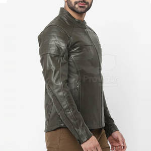 Veste en cuir pour homme, nouvelle mode, col montant, logo frontal, imperméable, respirante, écologique, séchage rapide, veste décontractée, vente chaude - Product Image 1
