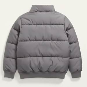 Vestes matelassées en duvet gris pour hommes, design personnalisé, haute qualité, écologiques, à capuche, tendance streetwear, vente chaude - Product Image 2