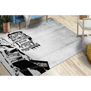 Woman Graffiti <b>Rugs</b>, Painting <b>Rugs</b>, Contemporary <b>Rug</b>, Printed <b>Rug</b>,Luxury <b>Velvet</b> <b>Rug</b> - Product Image 3