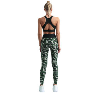 Ensemble de yoga pour femmes de qualité supérieure 2026, respirant, en élasthanne/nylon, logo frontal uni, ensemble de sport 2 pièces - Product Image 2