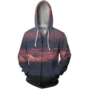 Sudadera con capucha blanca de gran tamaño para hombre, sudadera gruesa y pesada de lona francesa con estampado de Otoño/Invierno, suministro al por mayor - Product Image 6