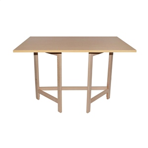 Tavolo da Pranzo Pieghevole in Legno WELL HOME, Finitura Non Verniciata, Dimensioni L.100xP.60x75 - Product Image 6